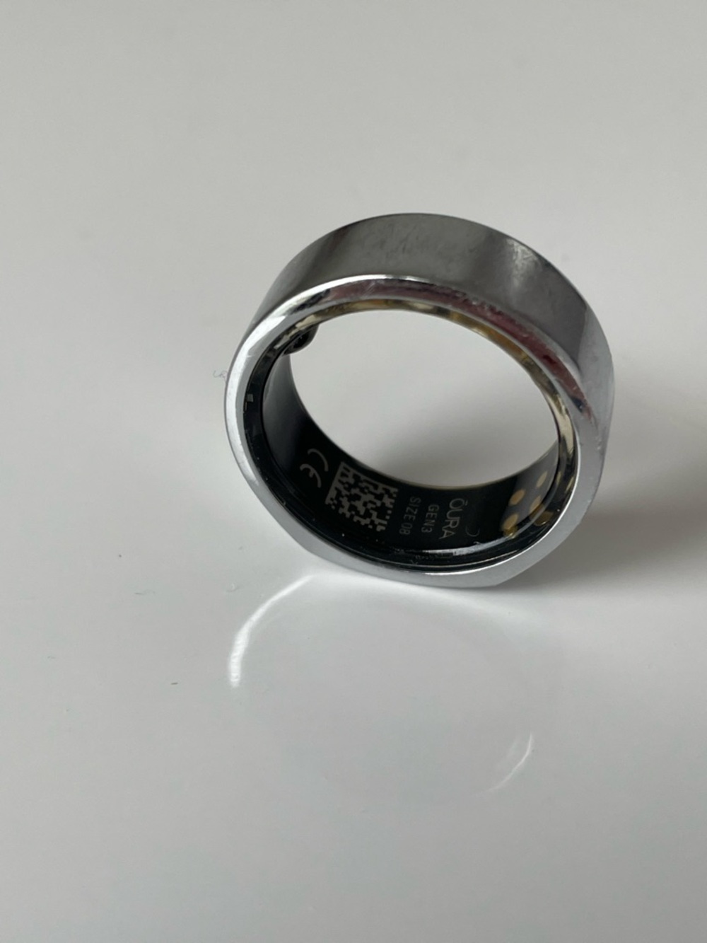 Silver Oura Ring 3, Size 8 - Picture 6 of 7